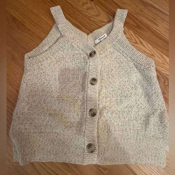 Madewell Rainbow Marled Wakefield Button Front Tank Small Cotton blend - Picture 2 of 11